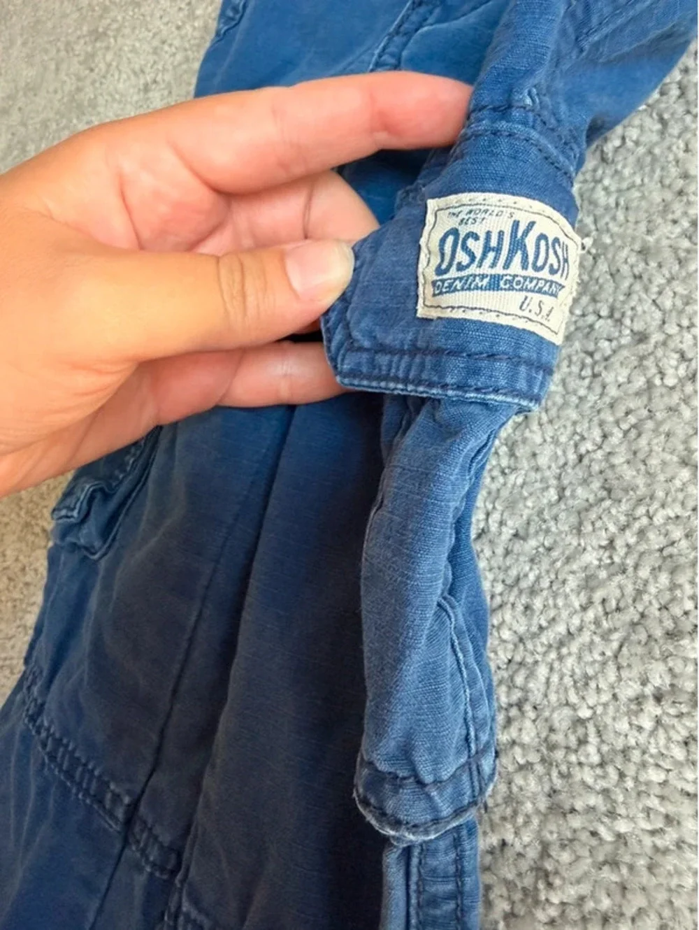 OshKosh B’gosh Cargo Pants Size 2T Navy Blue Toddler Boy